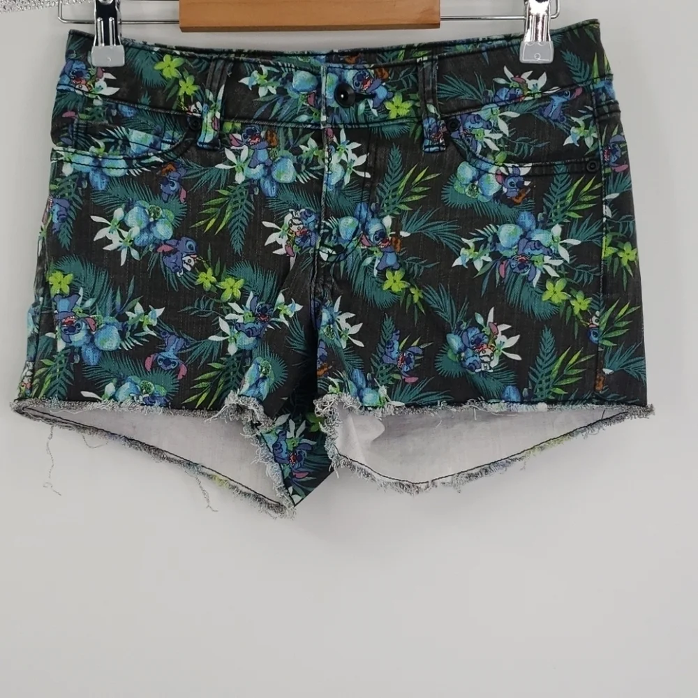 Disney Lilo & Stitch Raw Hem Shorts‎